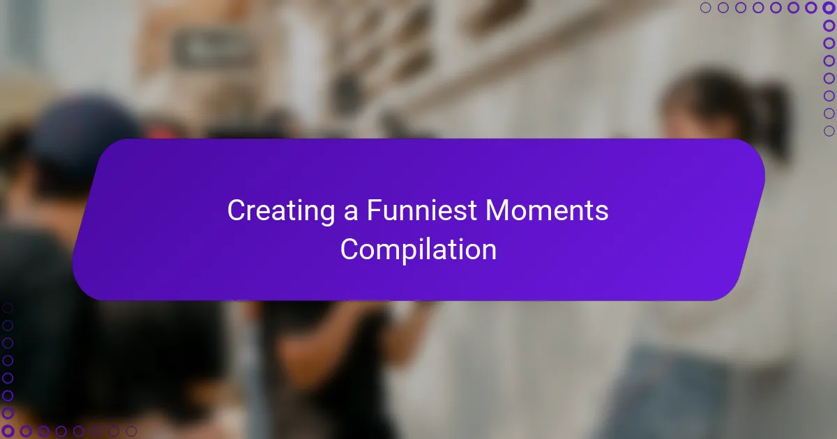 Creating a Funniest Moments Compilation