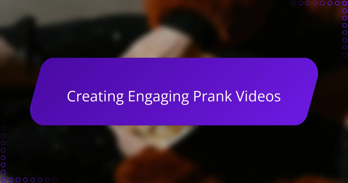 Creating Engaging Prank Videos
