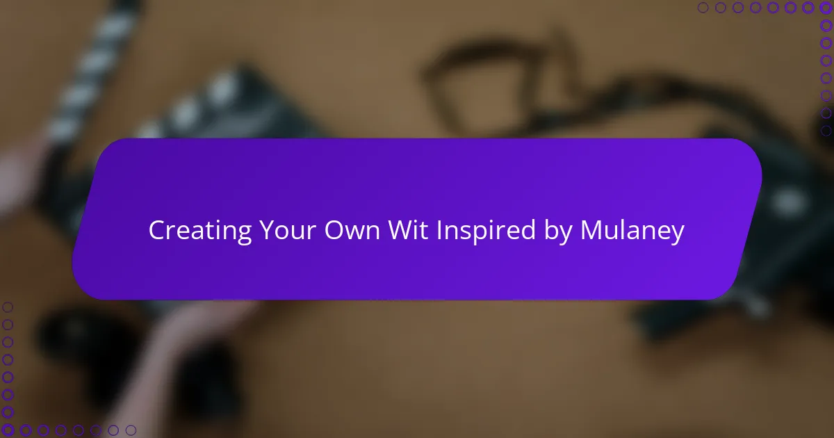Creating Your Own Wit Inspired by Mulaney
