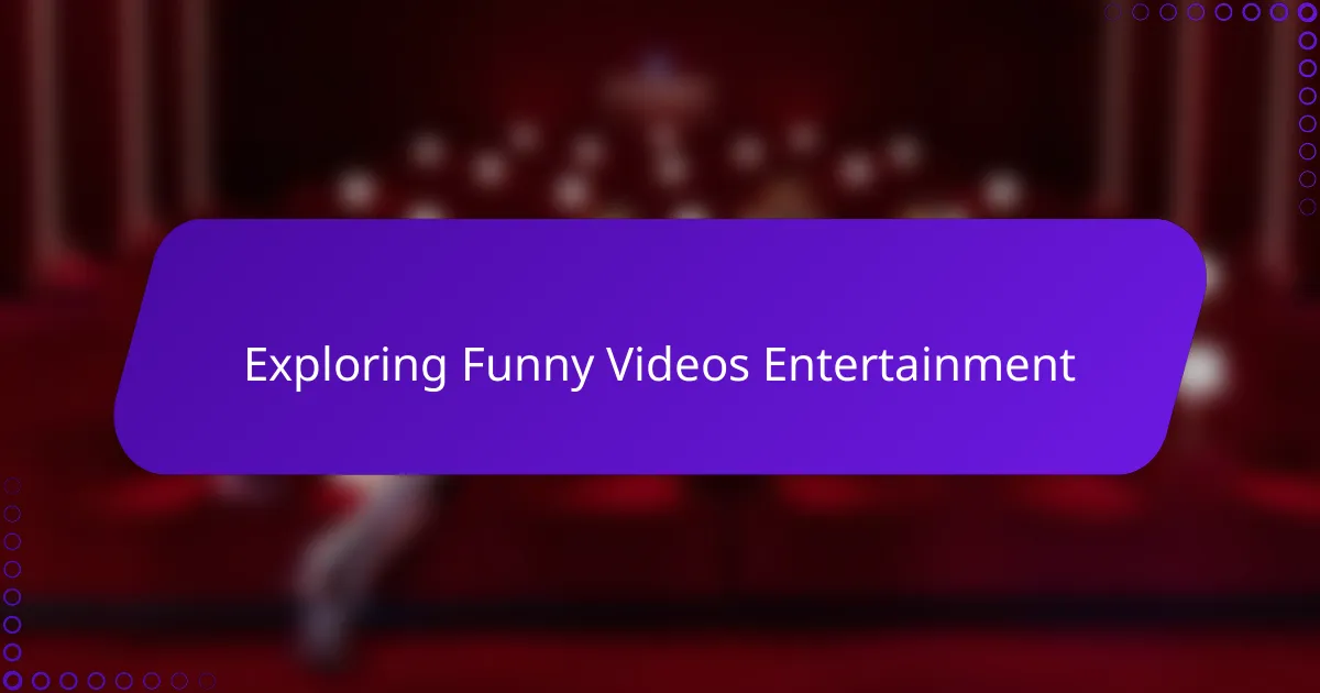 Exploring Funny Videos Entertainment