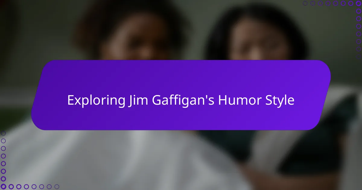 Exploring Jim Gaffigan's Humor Style