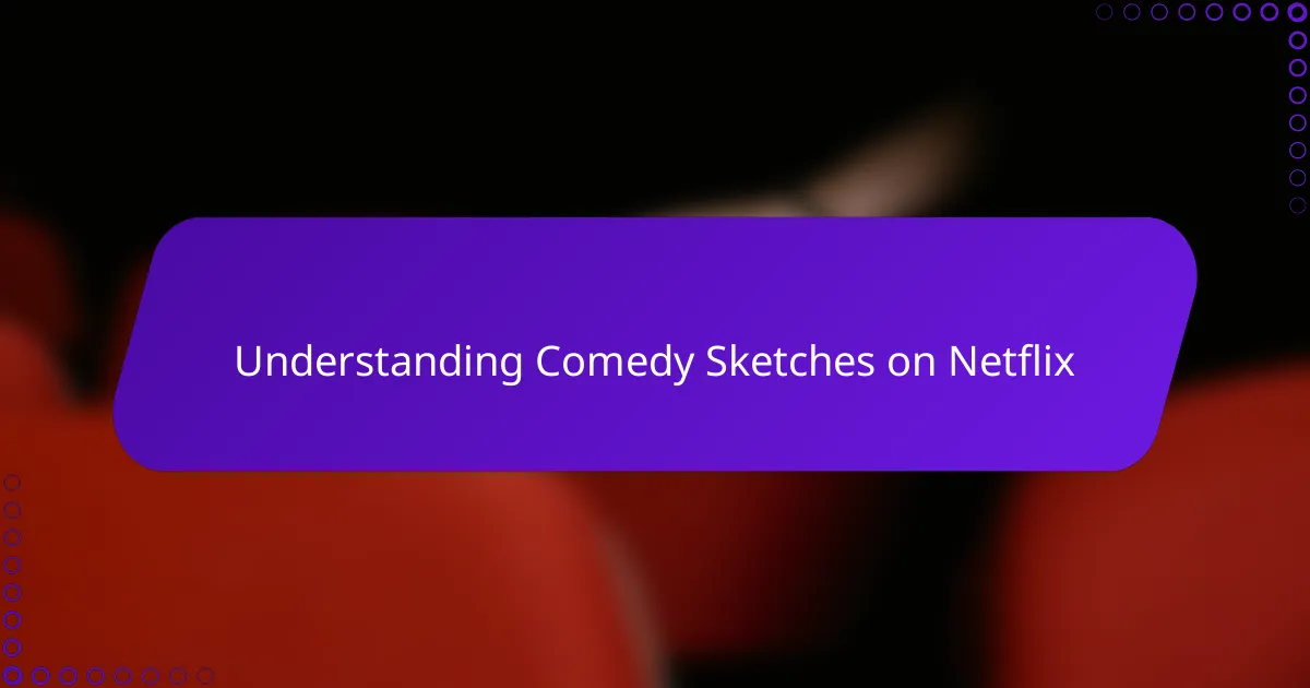 Understanding Comedy Sketches on Netflix