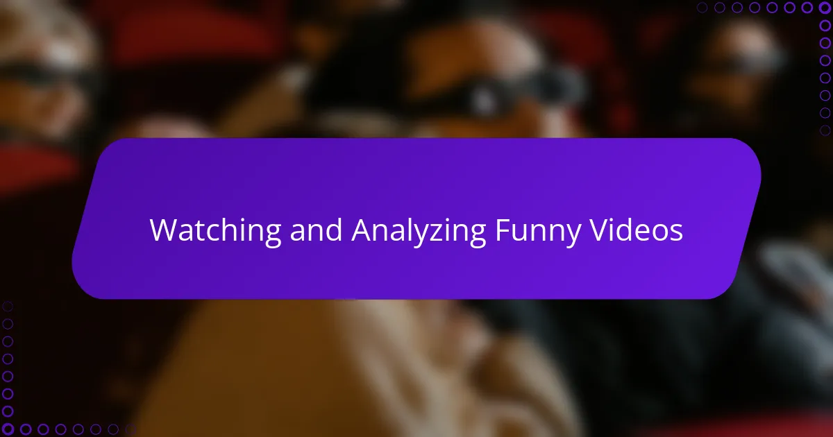 Watching and Analyzing Funny Videos